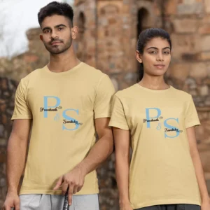 Couple wearing Matching Couple Tshirt – Cute His and Hers Tees for Lovebirds