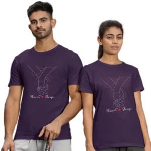 Couple wearing Stylish Tshirt for Couples – Personalized Matching Outfits