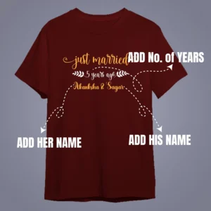 Describing custom anniversary t-shirts Unique Anniversary Shirt Designs for Couples