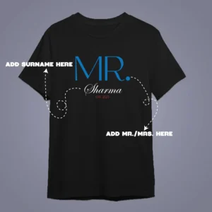 Describing Matching Couple Tshirt Online Custom Printed T-Shirts for Couples