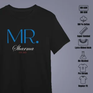 Features of Matching Couple Tshirt Online Custom Printed T-Shirts for Couples