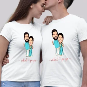 Cartoon Couple T-Shirt | Personalized Matching Graphic Tee