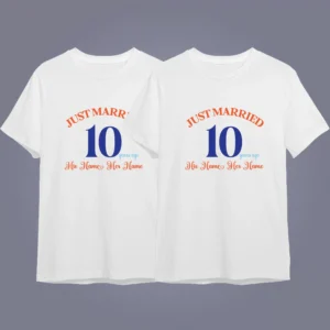 Mockup of Custom Anniversary T-Shirts Personalized Couple Tees for Special Occasions