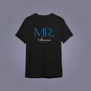 Mockup of Matching Couple Tshirt Online Custom Printed T-Shirts for Couples