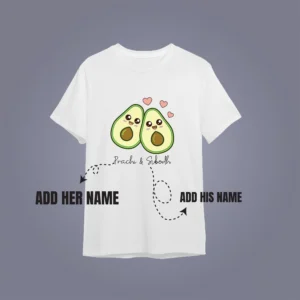 describing Matching Couple T-Shirts – Personalized Custom Tees for Two