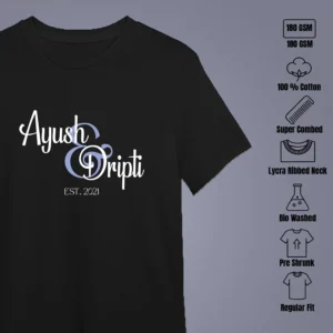 features of Custom Couple T-Shirt Print Personalized Matching Tees