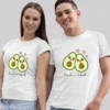 personalized avocado matching couple t shirts with custom names cute couple gift india
