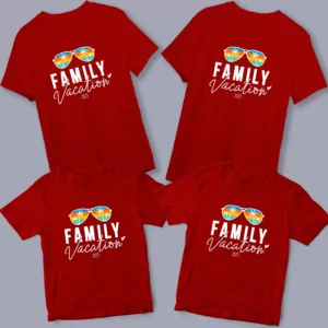 Matching Family Holiday Tees – Summer Trip Essentials
