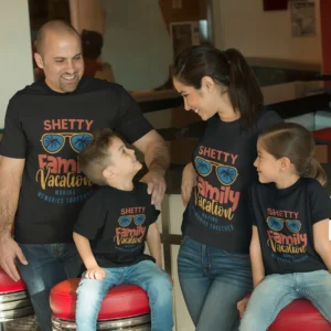 Family Vacation Shirts with Surnames - Custom Matching Tees