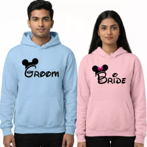 Bride & Groom Matching Hoodies – Custom Wedding Couple Sets