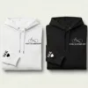 Personalized couple hoodies with custom sleeve initials hoodies and pocket print in matching style