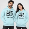 Personalized 15th anniversary couple hoodies in light blue with We Still Do design and custom couple names