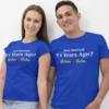 Personalized Just Married couple T-shirts with custom names and wedding date matching husband wife cotton tees in India
