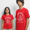 Personalized Just Married Couple T Shirts with custom names and anniversary year for husband and wife in India