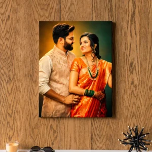 Alternative view of Personalised Couple Photo Frame with Portrait & Names | Custom Wall Frame