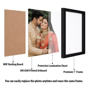 Alternative view of Baby First Year Photo Collage Frame | Personalized 12 Month Memory Gift with Name & Date