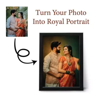 Alternative view of Custom Couple Portrait Frame from Photo | Personalized Wedding & Anniversary Gift