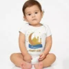 Personalized First Eid romper for baby boy and baby girl with custom name print in cotton fabric