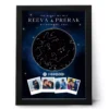Personalized couple star map frame with custom names date photos and Spotify code anniversary gift for husband and wife in India