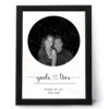 Personalized couple star map frame with photo, names, date and Delhi India location – anniversary night sky gift for him and her