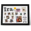 Customized baby first year 12 month photo collage frame with name for 1st birthday gift in India