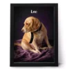 Personalized dog portrait frame with pet name custom pet photo wall frame gift for pet lovers