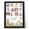 Personalized 12 month baby photo collage frame with custom name and date of birth for first birthday gift India