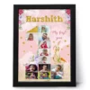 Personalized 12 months baby first year photo frame collage with custom name and milestone photos for 1st birthday gift