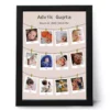 Personalized 12 months baby photo frame with name and birth details showing first year milestone collage for first birthday gift.