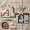 Personalized baby photo album with name and custom printed cover for newborn memories
