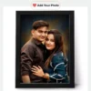 Personalized couple digital oil painting portrait frame custom photo to canvas wall art anniversary wedding gift India