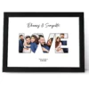 Personalized couple LOVE photo frame with names and date custom anniversary gift for husband and wife in black frame