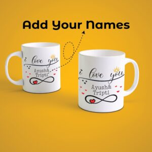 Alternative view of Personalized Couple Coffee Mug with Name | “I Love You” Custom Mug for Boyfriend Girlfriend