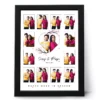 Personalized couple photo collage frame with custom name and date anniversary gift for husband and wife