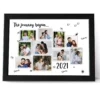 Personalized couple photo collage frame with custom year text, romantic anniversary and wedding gift for husband or wife in India