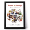Personalized couple photo frame collage with custom names and multiple romantic photos ideal for anniversary or wedding gift in India