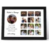 Personalized couple photo frame collage with name and special date custom anniversary gift for husband and wife in India
