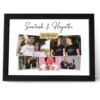 Personalized couple photo frame collage with custom names and multiple photos, ideal anniversary and wedding gift for husband and wife in India