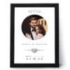 Personalized couple photo frame with names date and custom song waveform design anniversary gift for husband wife in India