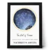 Personalized couple star map frame with names and date custom night sky anniversary gift for husband and wife in India