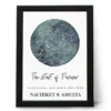 Personalized couple star map frame with custom names and date anniversary gift India