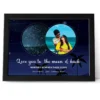 Personalized couple star map frame with photo, wedding date and location custom anniversary gift for husband wife in India