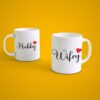 personalized hubby wifey couple coffee mug set romantic husband wife ceramic mugs wedding anniversary gift for couples