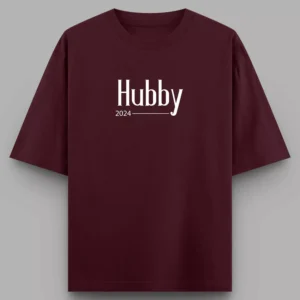 Alternative view of Personalized Hubby Wifey Couple T-Shirts | Custom Matching Tees for Newly Married Husband Wife