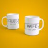 personalized husband wife couple coffee mugs with custom wedding year ceramic mug set for anniversary gift