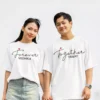 Personalized oversized couple t shirts with names forever together matching couple tees for boyfriend girlfriend anniversary gift India