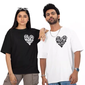 personalized oversized couple t shirts manifest more love matching boyfriend girlfriend graphic tees