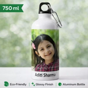 Alternative view of Personalized Kids Water Bottle with Photo & Name | School Sipper Bottle for Boys & Girls