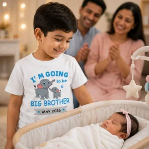 big brother announcement kids elephant tshirt may 2026 with new born