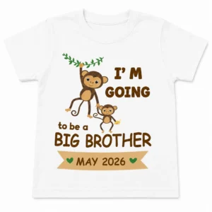 Alternative view of Personalized Kids Big Brother T-Shirt Pregnancy Announcement with Custom Date